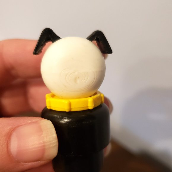 Fisher Price Little People Lucky Black Dog Yellow Red Collar Wood Rivet Ear Lot - Picture 10 of 10